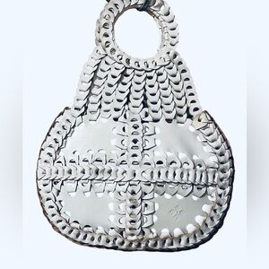 Patricia Nash Pisticci Woven White Handbag